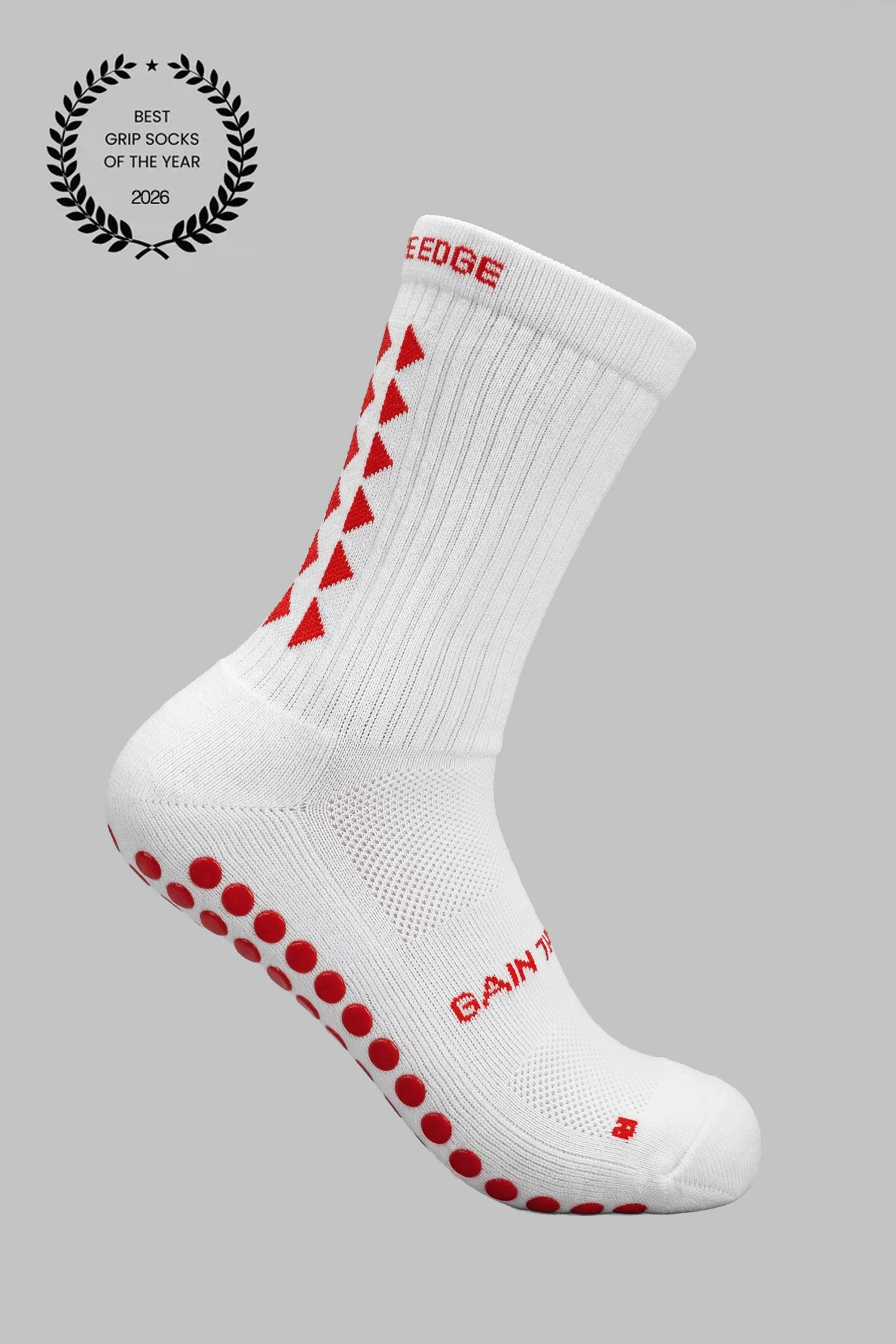 LIMITED EDITION GRIP SOCKS 3.0 - White & Red - Image 3
