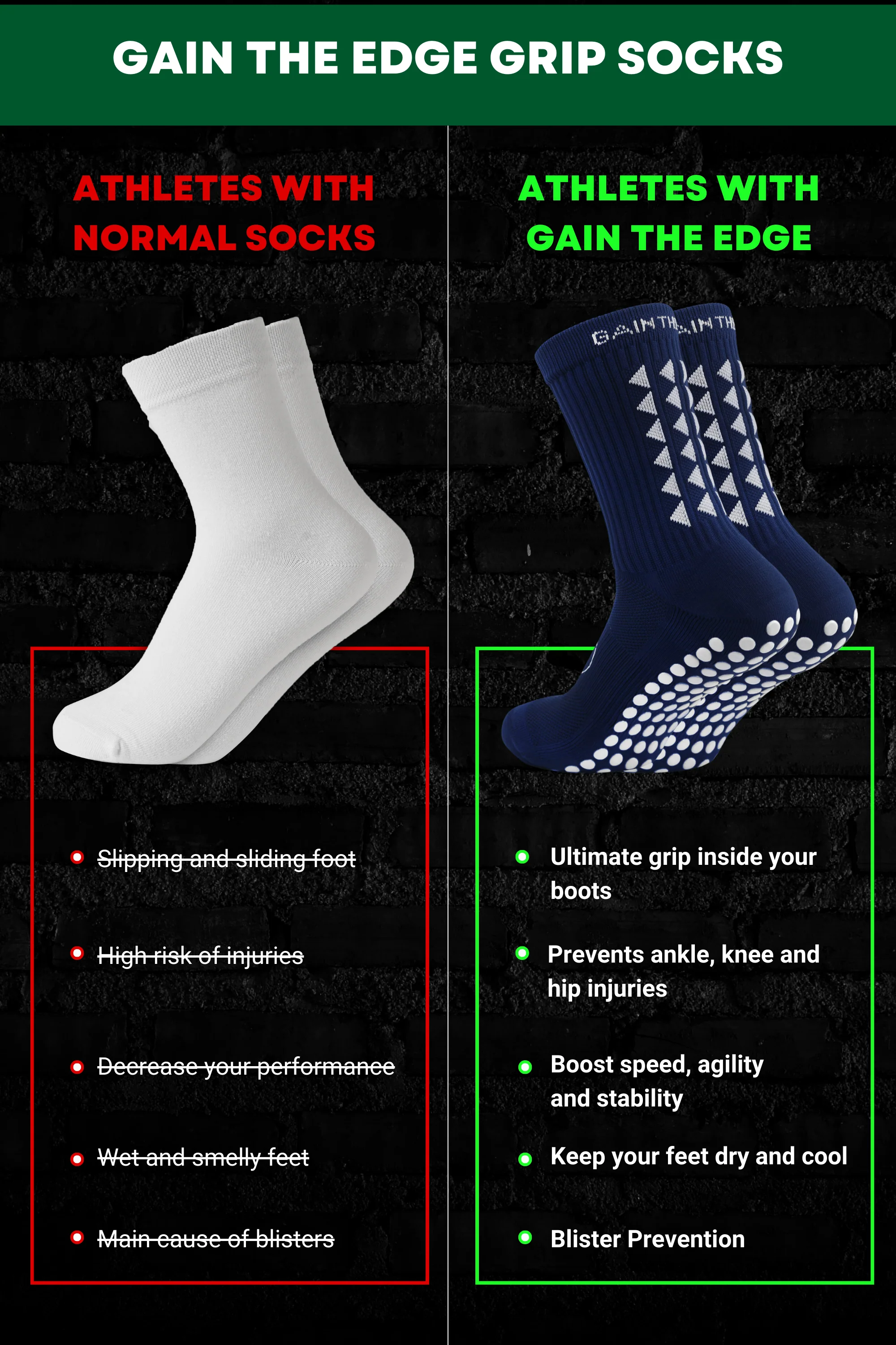 GRIP SOCKS 3.0  MidCalf Length - Navy Blue - Image 4