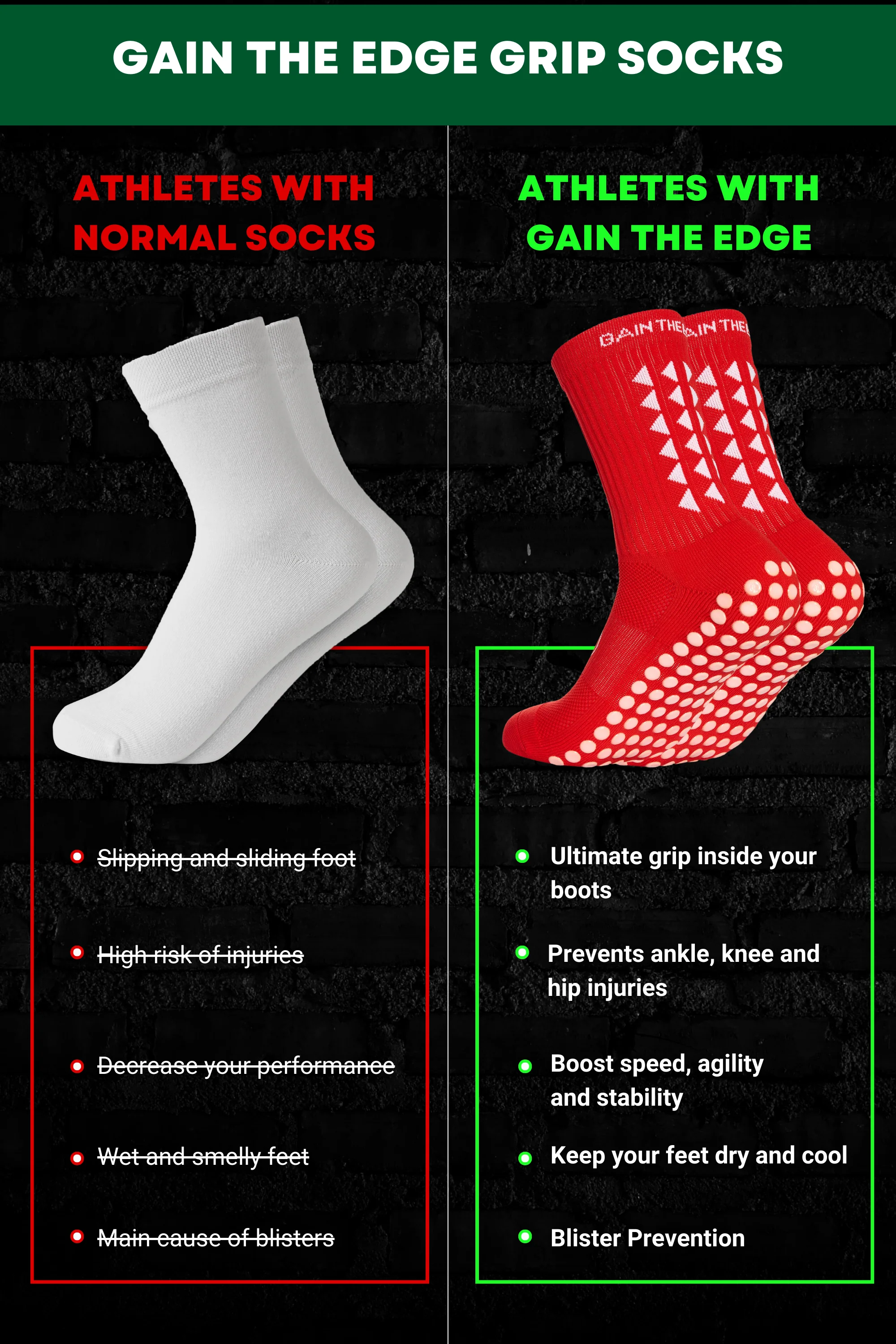 KIDS GRIP SOCKS 3.0 MidCalf Length - Red - Little Stars - Image 4