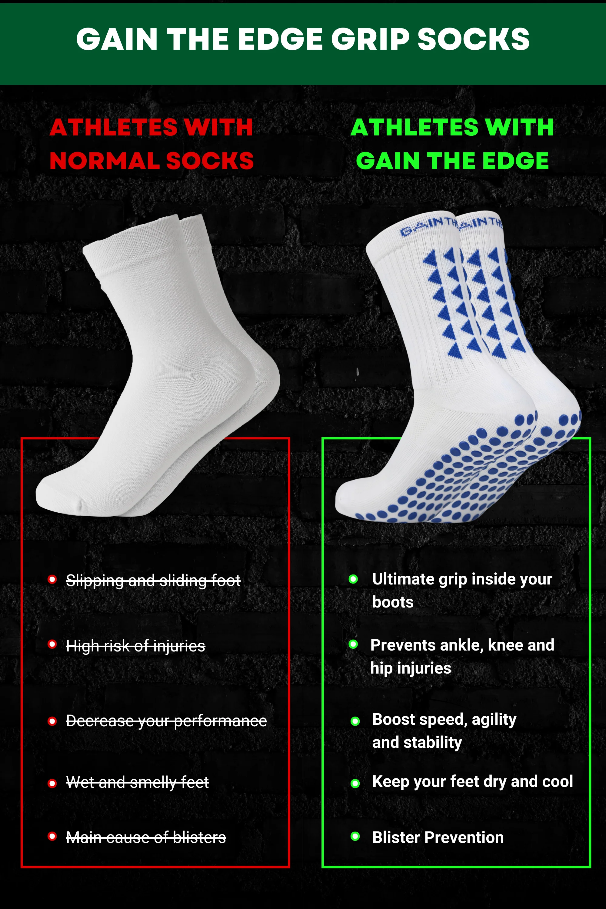LIMITED EDITION GRIP SOCKS 3.0 - White & Blue - Image 4