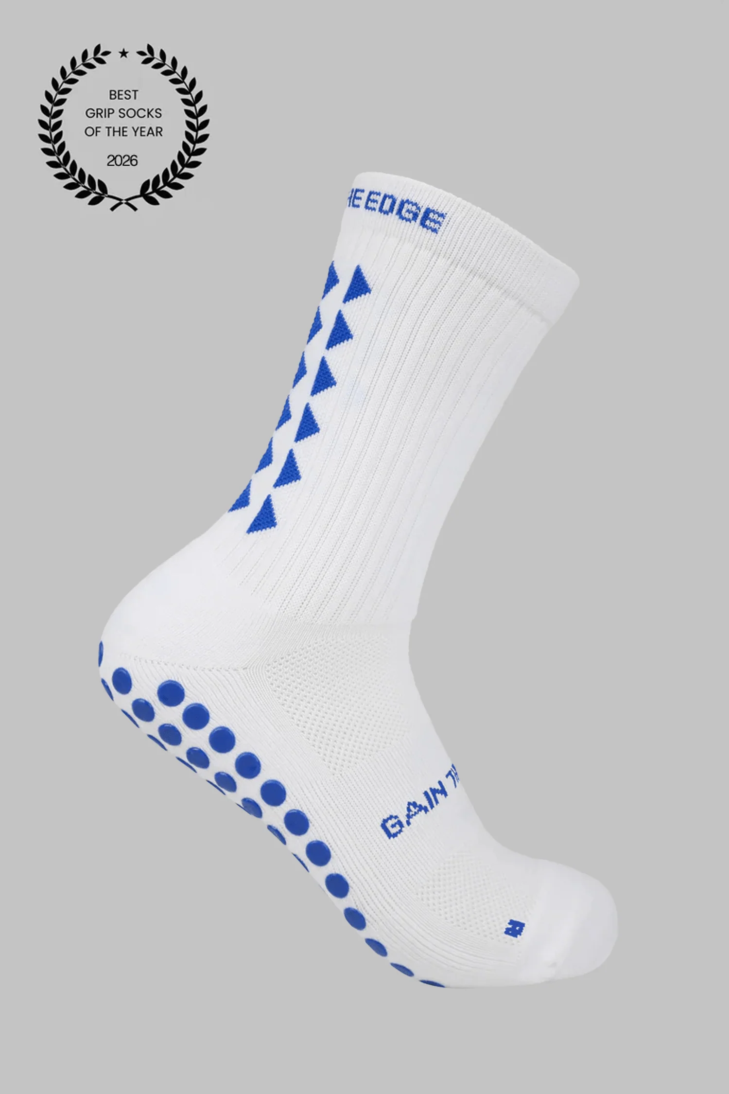 LIMITED EDITION GRIP SOCKS 3.0 - White & Blue - Image 3